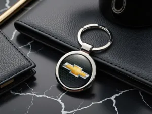 Chevrolet  Anello Chiave Immagine Bombata Design in Lega